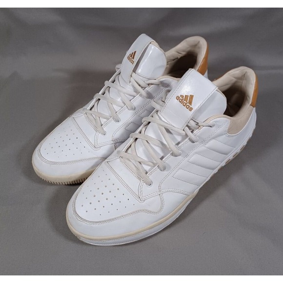 adidas Other - Adidas Shoes Mens‎ 12 White Tan Lux Low Basketball Leather Vintage